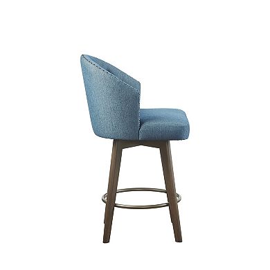 Madison Park Boyle 26-in. Upholstered 360 Degree Swivel Counter Stool