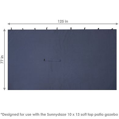 Sunnydaze 4-Piece 10' x 13' Gazebo Polyester Sidewall Set