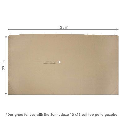 Sunnydaze 4-Piece 10' x 13' Gazebo Polyester Sidewall Set