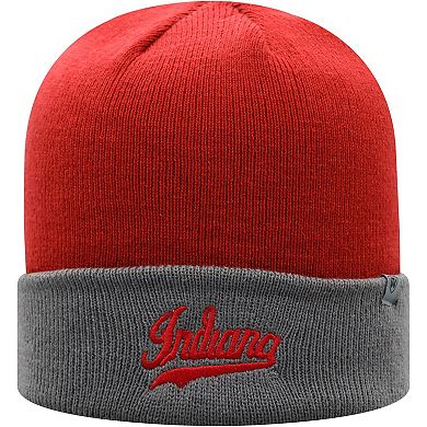 Men's Top of the World Crimson/Gray Indiana Hoosiers Core 2-Tone Cuffed Knit Hat