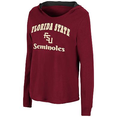 Women's Colosseum Garnet Florida State Seminoles Catalina Hoodie Long Sleeve T-Shirt