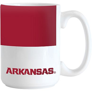 Arkansas Razorbacks 15oz. Colorblock Mug