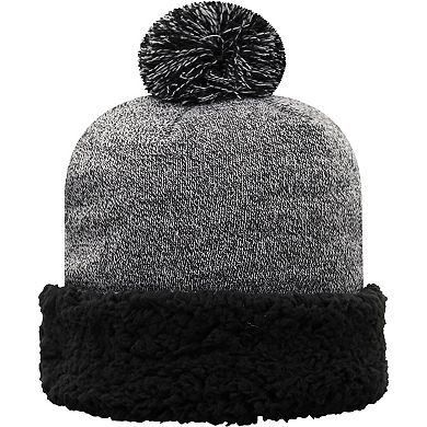 Women's Top of the World Black Michigan State Spartans Snug Cuffed Knit Hat with Pom