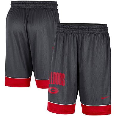 Men's Nike Charcoal/Red Georgia Bulldogs Fast Break Performance Shorts