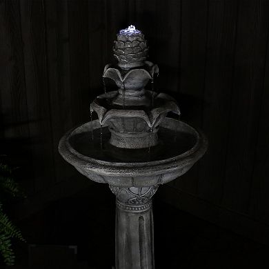 Sunnydaze 41" Ornate Elegance Solar Tiered Water Fountain