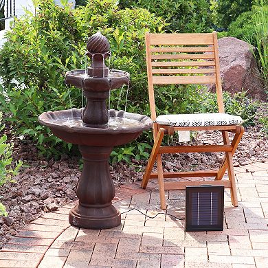 Sunnydaze 35"h Solar With Battery Backup Water Fountain