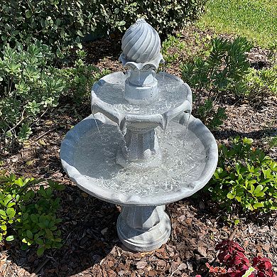 Sunnydaze 35"h Solar With Battery Backup Water Fountain