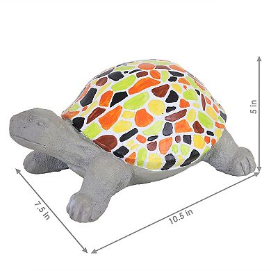 Sunnydaze Mildred The Turtle Indoor/outdoor Mosaic Statue - 10.5 In