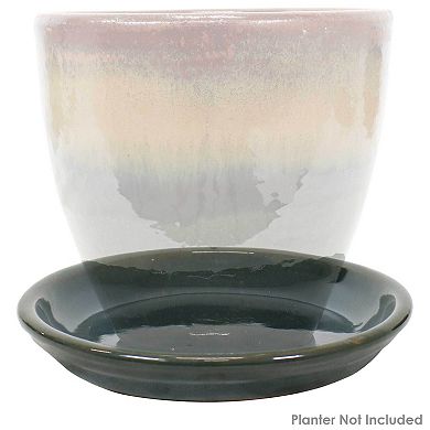 Sunnydaze Set Of 2 Glazed Ceramic Planter Saucers - 7"