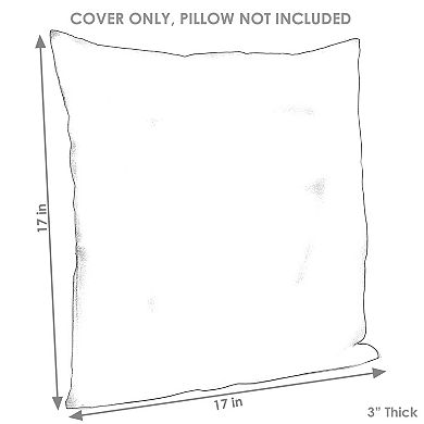 Sunnydaze 2 Square Outdoor Throw Pillow Covers - 17-Inch - Gray Geometric