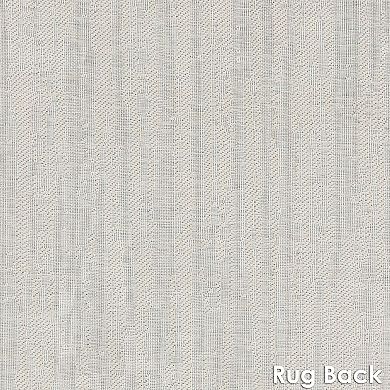 Sunnydaze Artistic Storms Outdoor Area Rug - Iced Silver - 8 ft x 10 ft