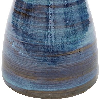 Sunnydaze Elegant Outdoor Ceramic Bird Bath - UV/Frost Resistant - Galaxy Blue