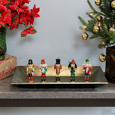 Sunnydaze 5-Piece Nutcracker Christmas Hanging Ornament Set