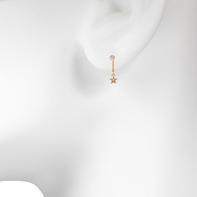 LC Lauren Conrad Celestial & Pearl Nickel Free Earrings Set