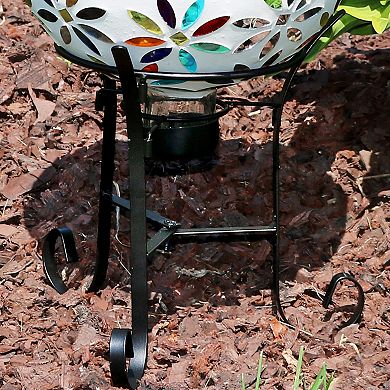 Sunnydaze Black Steel Traditional Style Outdoor Gazing Ball Stand - 9-Inch