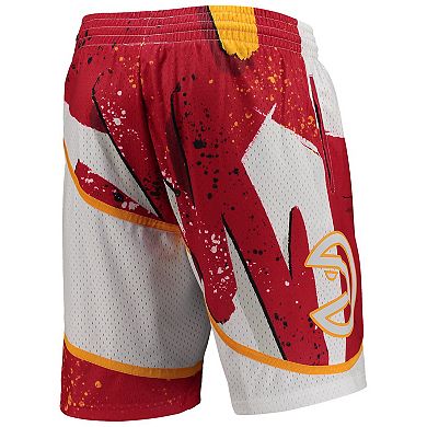 Men's Mitchell & Ness White Atlanta Hawks Hardwood Classics 1986 Hyper Hoops Swingman Shorts