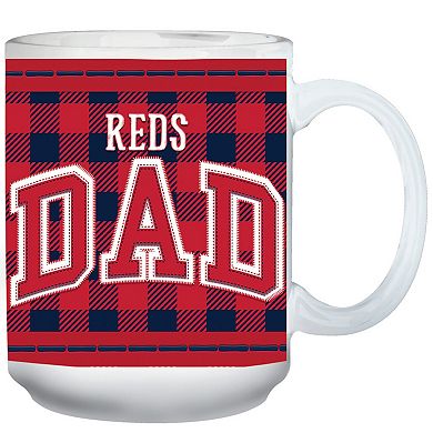 Cincinnati Reds 15oz. Buffalo Plaid Father's Day Mug