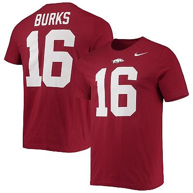 Men's Nike Treylon Burks Cardinal Arkansas Razorbacks 2022 NFL Draft Name & Number T-Shirt