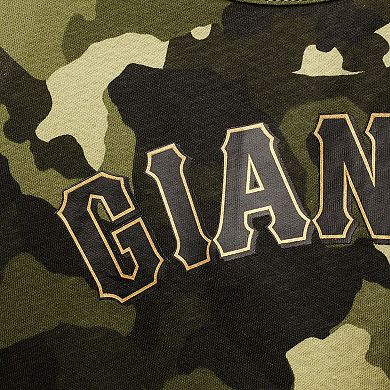 Women's New Era Green San Francisco Giants 2022 MLB Armed Forces Day Camo Racerback Tank Top