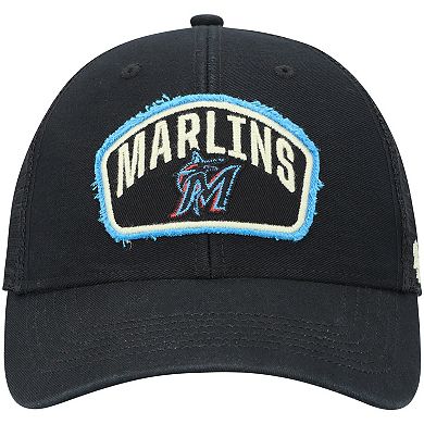 Men's '47 Black Miami Marlins Cledus MVP Trucker Snapback Hat