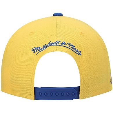 Men's Mitchell & Ness Gold/Royal Denver Nuggets Hardwood Classics Snapback Hat