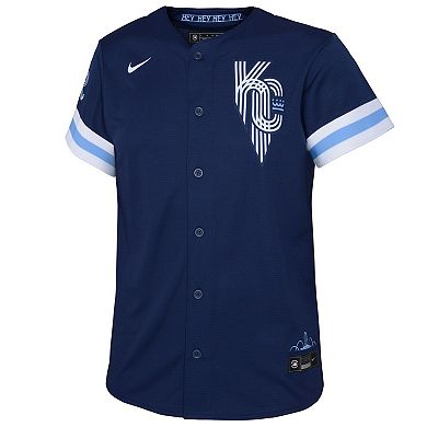 Youth Nike Navy Kansas City Royals 2022 City Connect Replica Jersey