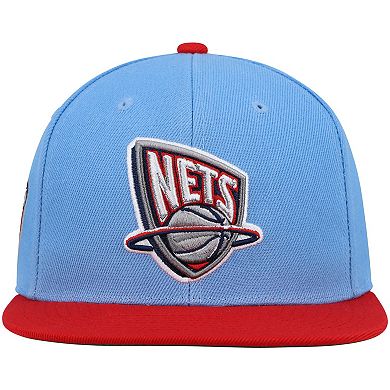 Men's Mitchell & Ness Light Blue/Red New Jersey Nets Hardwood Classics Snapback Hat