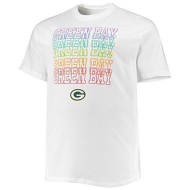 Men's Fanatics Branded White Green Bay Packers Big & Tall City Pride T-Shirt