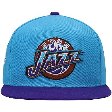 Men's Mitchell & Ness Light Blue/Purple Utah Jazz Hardwood Classics Snapback Hat