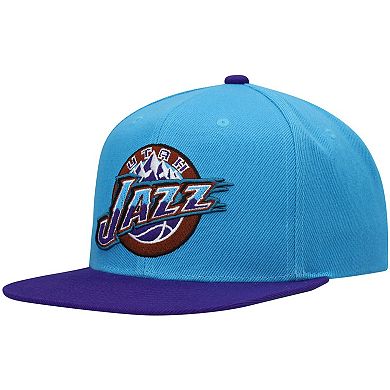 Men's Mitchell & Ness Light Blue/Purple Utah Jazz Hardwood Classics Snapback Hat