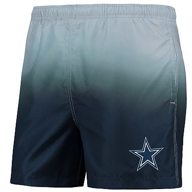 Men's FOCO Gray/Navy Dallas Cowboys Dip-Dye Swim Shorts
