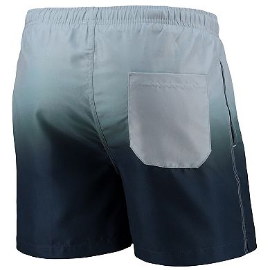 Men's FOCO Gray/Navy Dallas Cowboys Dip-Dye Swim Shorts