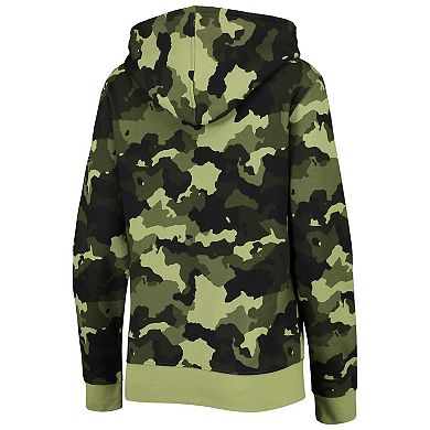 Women's New Era Green Chicago Cubs 2022 MLB Armed Forces Day Camo Full-Zip Hoodie