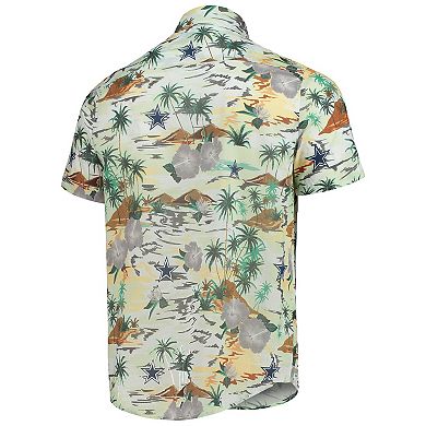 Men's FOCO Tan Dallas Cowboys Paradise Floral Button-Up Shirt