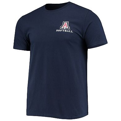 Men's Navy Arizona Wildcats Softball Seal T-Shirt