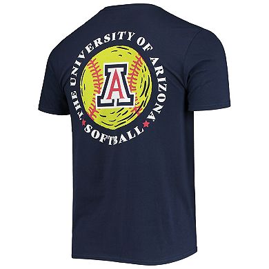 Men's Navy Arizona Wildcats Softball Seal T-Shirt
