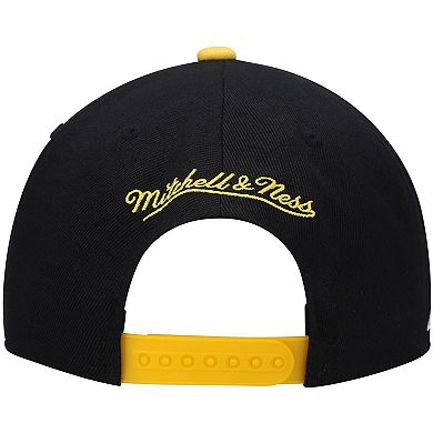 Men's Mitchell & Ness Black/Gold Los Angeles Lakers Hardwood Classics Snapback Hat