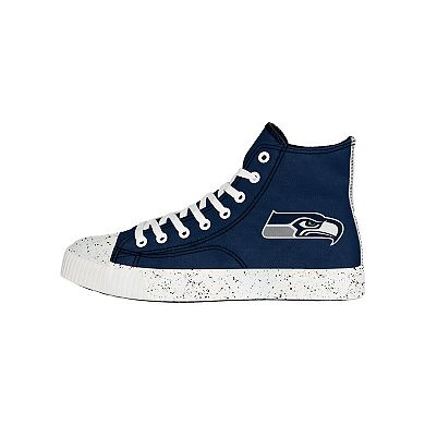 Men's FOCO Seattle Seahawks Paint Splatter High Top Sneakers
