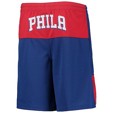 Youth Joel Embiid Royal Philadelphia 76ers Pandemonium Name & Number Shorts