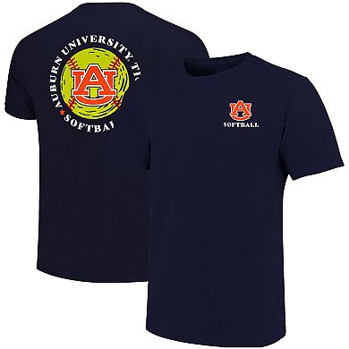 Men's Navy Auburn Tigers Softball Seal T-Shirt