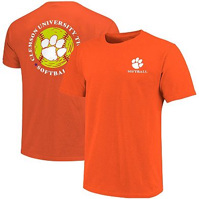 Men's Orange Clemson Tigers Softball Seal T-Shirt