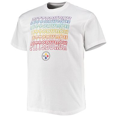 Men's Fanatics Branded White Pittsburgh Steelers Big & Tall City Pride T-Shirt
