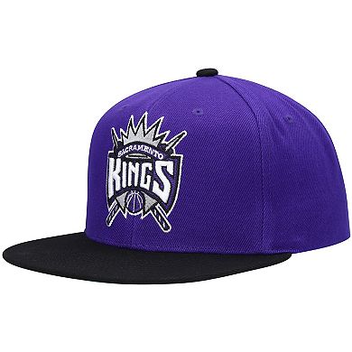 Men's Mitchell & Ness Purple/Black Sacramento Kings Hardwood Classics Snapback Hat