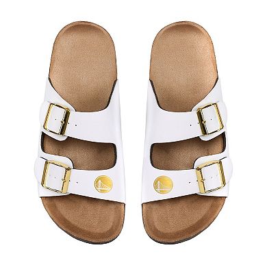 Women's FOCO Golden State Warriors Double-Buckle Sandals