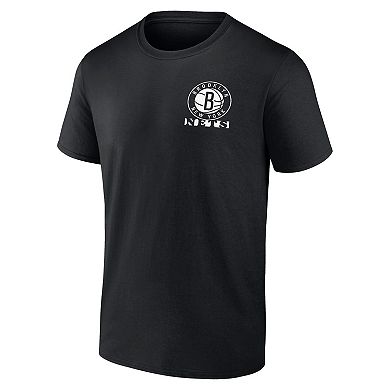 Men's Fanatics Branded Black Brooklyn Nets Basketball Street Collective T-Shirt