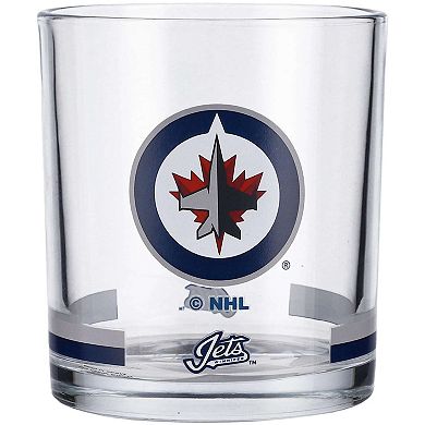 Winnipeg Jets 10oz. Banded Rocks Glass