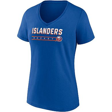 Women's Fanatics Branded Royal/Heathered Gray New York Islanders 2-Pack V-Neck T-Shirt Set