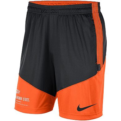 Men's Nike Black/Orange Oklahoma State Cowboys Team Performance Knit Shorts