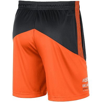 Men's Nike Black/Orange Oklahoma State Cowboys Team Performance Knit Shorts