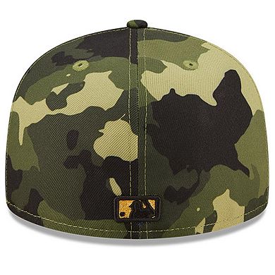 Men's New Era Camo Oakland Athletics 2022 Armed Forces Day On-Field 59FIFTY Fitted Hat